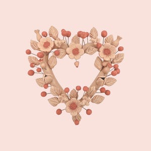 Clay Heart Handmade by Artisans From Atzompa, Oaxaca/ Filigrana Clay/ Wall Handing Clay Decore/ Oaxaca Pottery