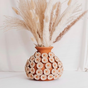 SALE!! Vase Natural Clay/ Mexican Vase/ Oaxacan Pottery/ Mexican Home Decor