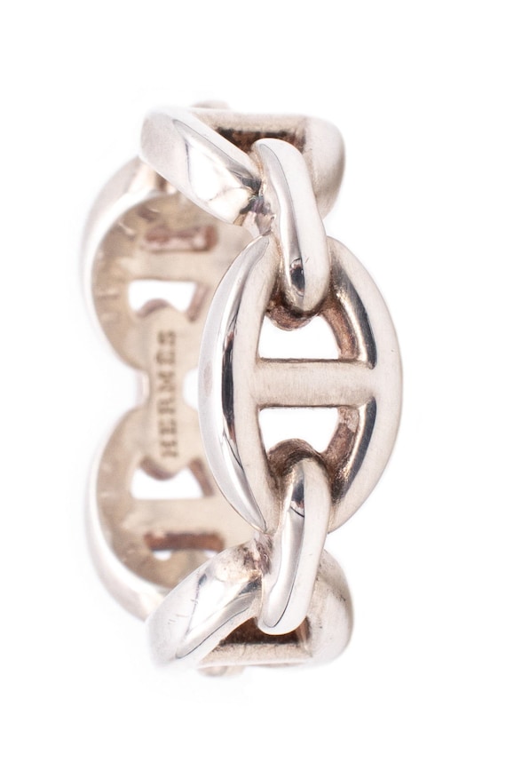 Hermès NEW HERMES SCARF RING CHAIN OF ANCHOR IN GOLD METAL SCARF RING  Golden ref.375990 - Joli Closet