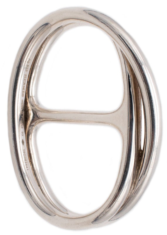 Hermès scarf ring trio golden Gold hardware Steel ref.888576 - Joli Closet