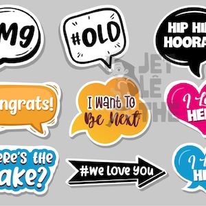 Wedding Props, Props for Photobooth, Photobooth Props, Digital Download