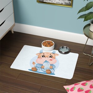 Cute Pet Food Mat Waterproof Absorbent Pet Food Pads Washable Puppy Kitten Pads Dog Training Pads Seat Cover