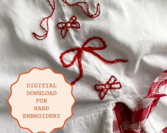 Stickmuster mit Schleife & Schleife: Stick and Stitch DIY