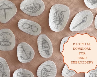 Sommer Mini Stickmuster: Stick and Stitch DIY Anleitung (PDF Download