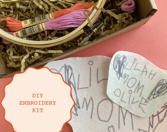 Handschrift Stickpackung | Personalisiertes DIY Geschenk