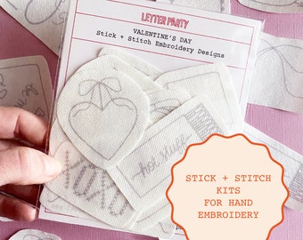 Stick and Stitch Stickpackung zum Valentinstag | DIY personalisiertes Geschenk