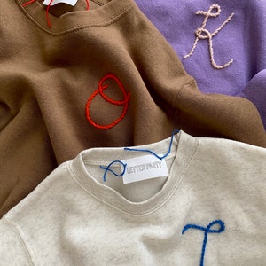 Embroidered Initial Kids Sweatshirt: Custom Monogrammed Yarn