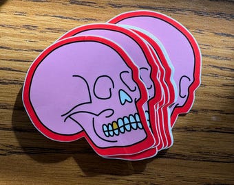 OG Pink Skull Sticker