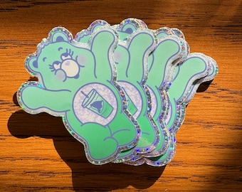 Baja Bear Glitter Sticker