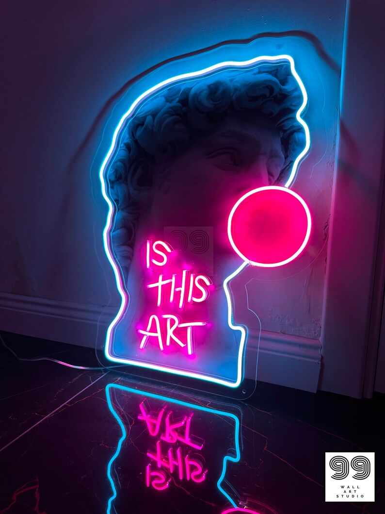 Is This Art Neon Sign Neon Sign Art Neon Sign Bedroom Etsy