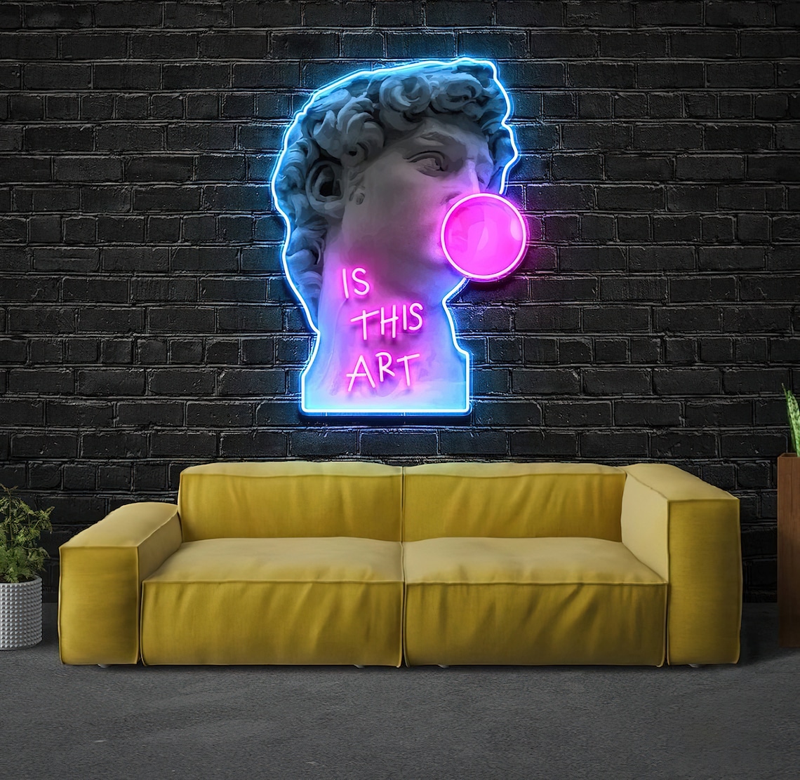 Is This Art Neon Sign Neon Sign Neon Sign Bedroom Led Etsy