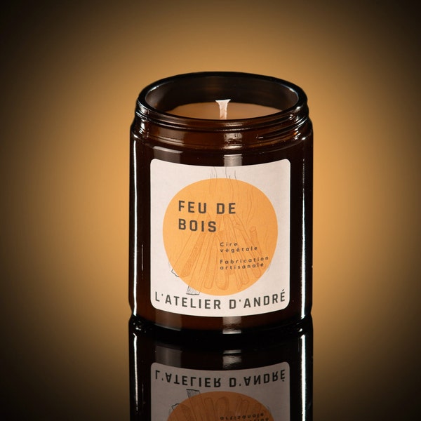 Feu de Bois - Bougie parfumée artisanale à la cire naturelle de soja