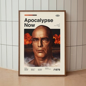 Apocalypse Now Wall Art Print - Poster del film retrò di Marlon Brando - Arte di metà secolo