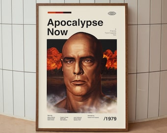 Apocalypse nu kunst aan de muur - Marlon Brando retro filmposter - midcentury kunst