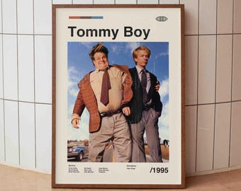 Tommy Boy Vintage Movie Poster - Minimalist Midcentury Wall Art Print - Home Decor