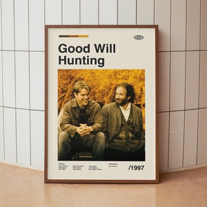 Good Will Jagd Wand Kunst Druck - Robin Williams Matt Damon Film Poster - Amerikanisches Kino - Midcentury Kunst