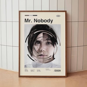 Mr. Nobody Vintage Movie Poster - American Cinema Minimalist Midcentury Wall Art Print - Home Decor