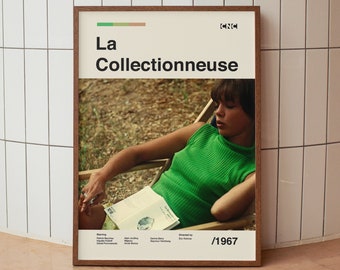 La Collectionneuse Vintage Movie Poster - Éric Rohmer - Minimalist Midcentury Wall Art Print