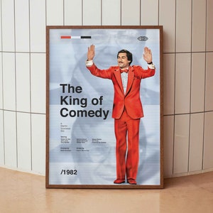 Król komedii wydruk ścienny - Robert De Niro Martin Scorsese plakat filmowy - kino amerykańskie - sztuka połowy wieku