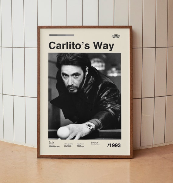 Carlito's Way Vintage Minimalist Movie Poster - Al Pacino