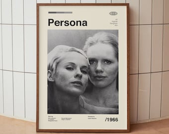 Persona Wall Art Print - Ingmar Bergman Film Poster - Swedish Cinema- Midcentury Art