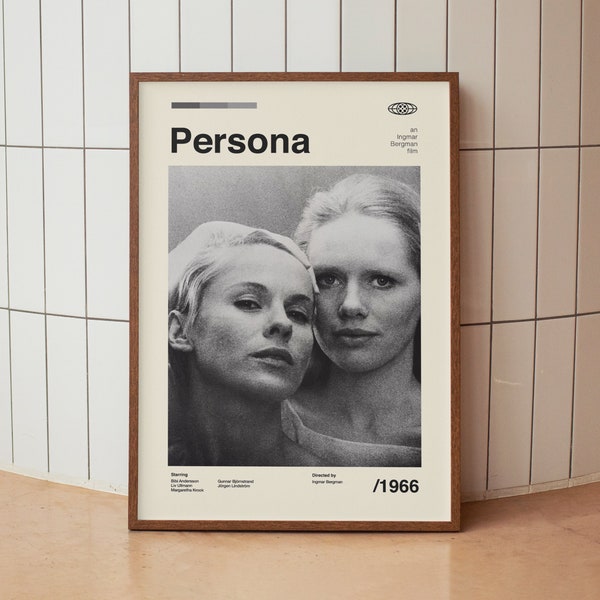 Persona Wall Art Print - Ingmar Bergman Film Poster - Swedish Cinema- Midcentury Art