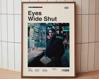 Eyes Wide Shut Movie Poster - Tom Cruise American Cinema Film - Minimalist Midcentury Wall Art Print