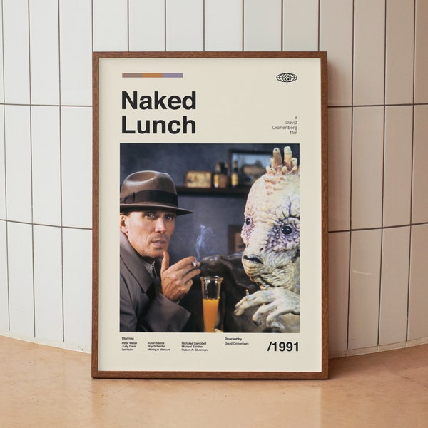 Naked Lunch Vintage Film Poster - David Cronenberg - Minimalistische Midcentury Wand Kunst