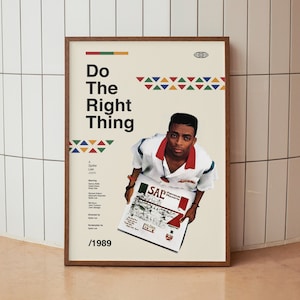 Do The Right Thing Wand Kunst Druck - Spike Lee - Midcentury Vintage Minimalist Film Poster