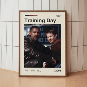 Training Day Wall Art Print - Denzel Washington Movie Poster - Minimalist Midcentury Art