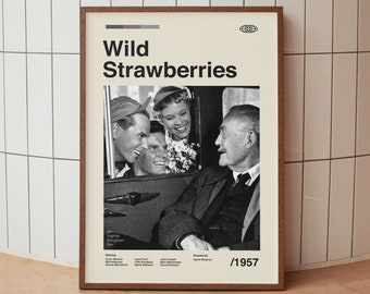 野いちご（1957） - イングマール・ベルイマン - レトロ映画ポスター
