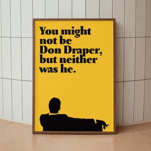 Don Draper Mad Men -Wall Art Print - John Hamm Film Poster