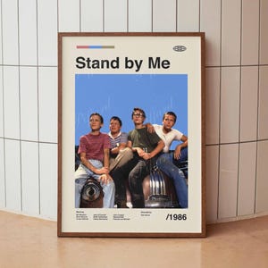 Stand by Me Vintage Movie Poster- Classic American Cinema Minimalist Midcentury Wall Art Print - Home Decor