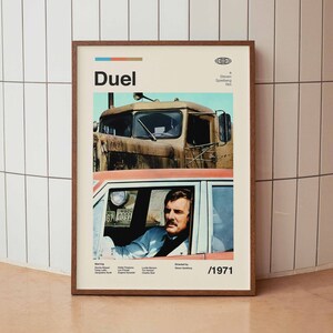 Duel Wall Art Print - Movie Poster - American Cinema - Midcentury Art