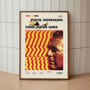 Cool Hand Luke Wall Art Print - Paul Newman Special Edition Film Poster - American Cinema - Midcentury Art