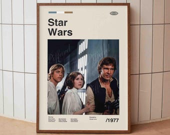 Vintage Movie Poster - Minimalist Midcentury Wall Art Print - Home Decor