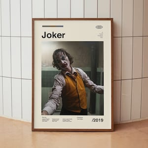 Vintage geïnspireerde filmposter: minimalistische muurkunstdruk uit het midden van de eeuw