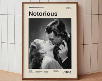 汚名 (1946) ポスター アメリカンスパイ フィルムノワール 壁飾り
