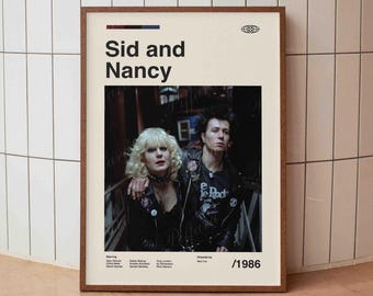 Sid and Nancy Movie Poster – Minimalist Midcentury Film Art Print (1986)