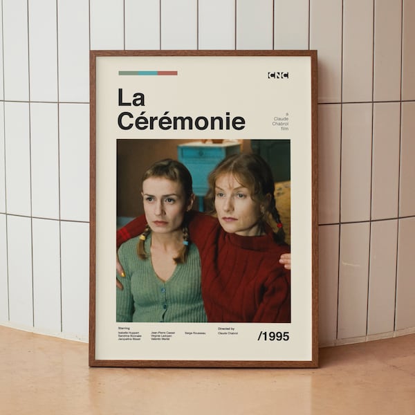 La Ceremonie Vintage Movie Poster - Claude Chabrol - Minimalist Midcentury Wall Art Print