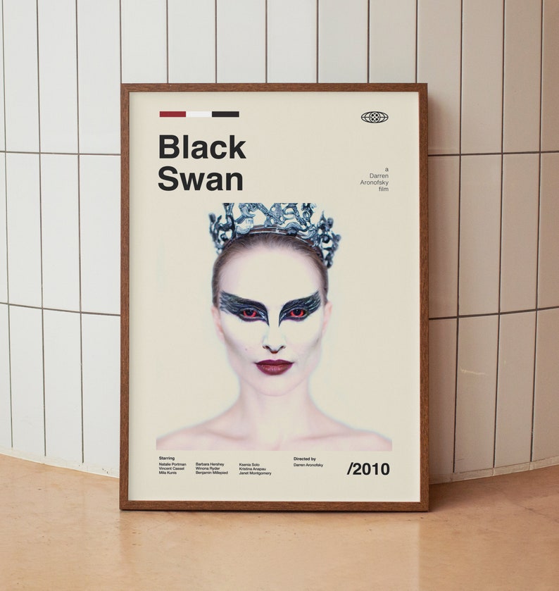 Black Swan Vintage Movie Poster - Natalie Portman - Minimalist ...