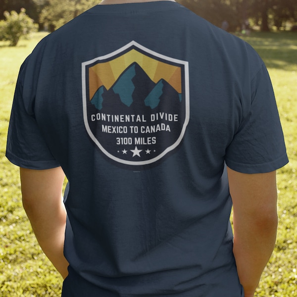 Trail Collection: Continental Divide Trail Print on a Heavy Cotton T-Shirt