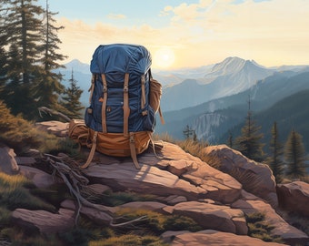 Day's End on the Pacific Crest Trail Digital Download Poster (24 x 36 inches / 60.96 x 91.44 centimeters)