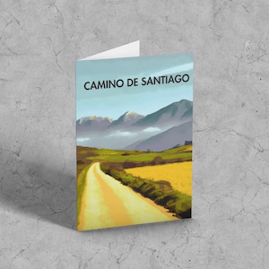 Carte de voeux numérique Camino de Santiago / Buen Camino (comprend les versions paysage et portrait)
