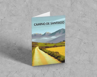 Camino de Santiago / Buen Camino digitale wenskaart (inclusief landschaps- en portretversies)