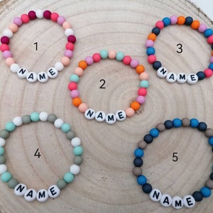 Children's pearl bracelet pearl bracelet children's bracelet name personalized girl boy daycare child name bracelet letter