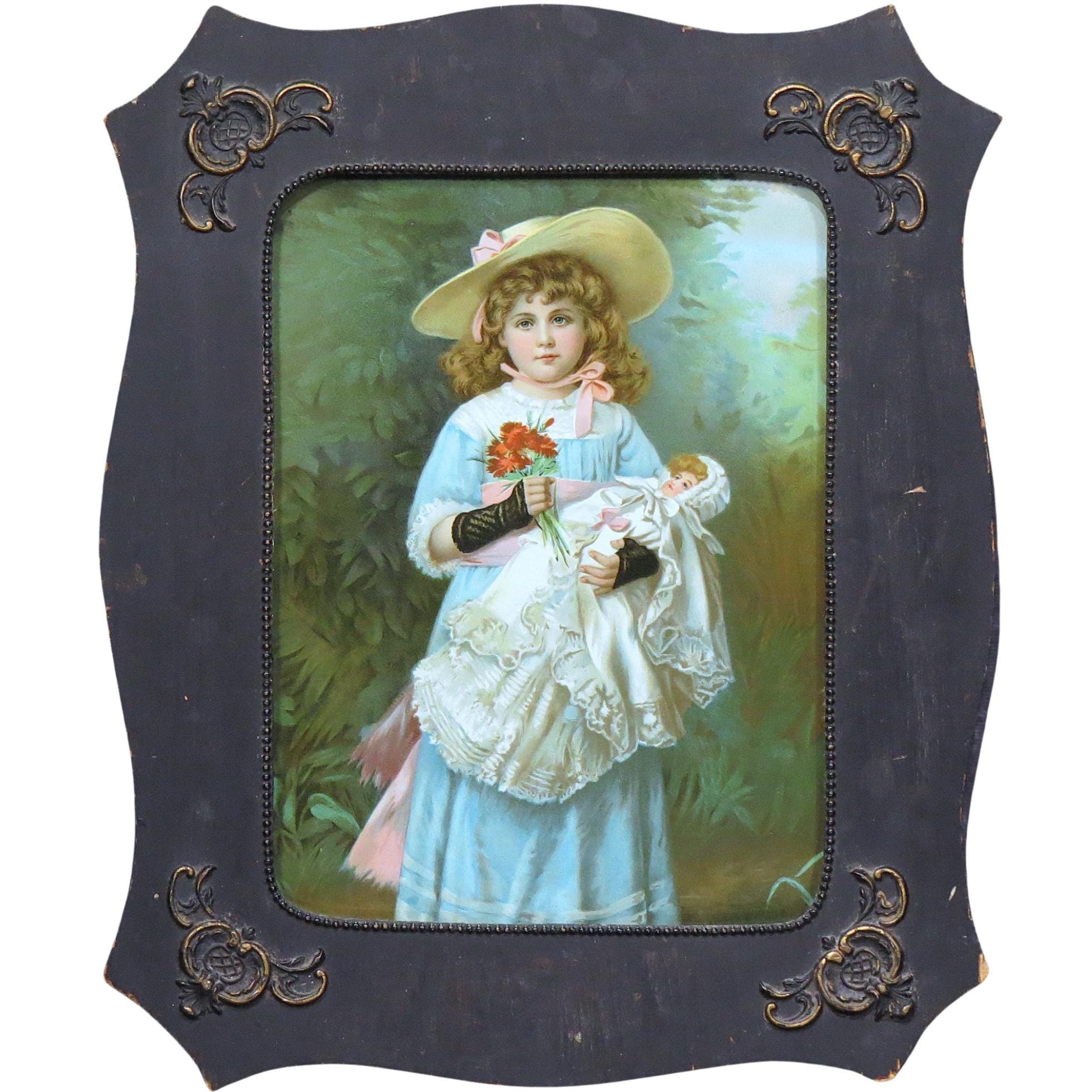 Antique Doll Lithograph - Etsy