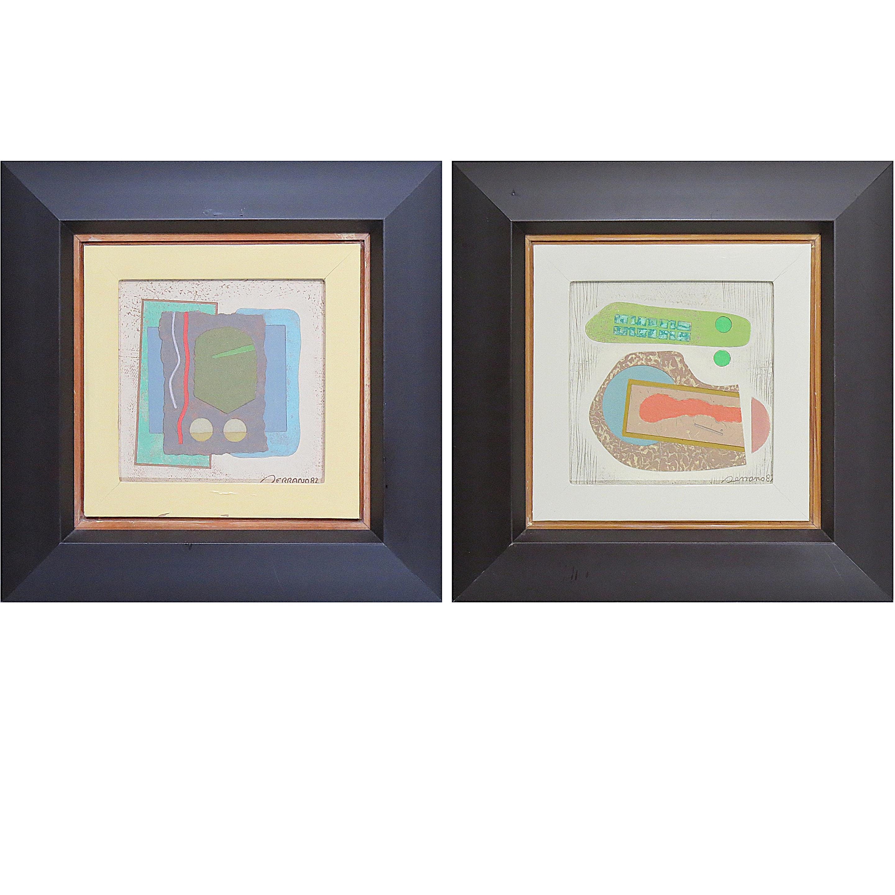 Jose Luis Serrano (MX) - A pair of vintage 1980's limited edition 3 Dimensional mix media artwork.