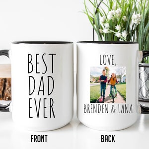 Best Dad Ever Mug, Personalized Photo Mug For Dad, Mug With Picture, Kids Photo Mug, Father's Day Gift