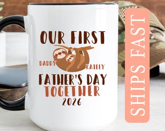 First Father's Day Mug, Personalized Dad Mug, Fathers Day Gift, New Dad Mug, First Time Daddy, Father And Daughter, Dad And Son Mug